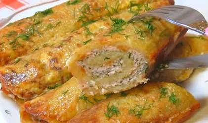 Картопляні млинці з м’ясом